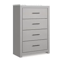 Signature Design by Ashley Cottonburg 4-Drawer Chest in Light Gray