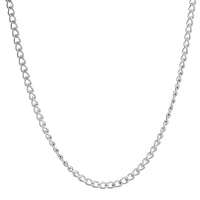 Mens Stainless Steel 18" 3mm Curb Chain