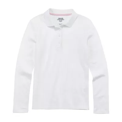 IZOD Little & Big Girls Long Sleeve Polo Shirt