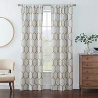 Eclipse Kerry Geo Print Rod Pocket Energy Saving Blackout Set of 2 Curtain Panel