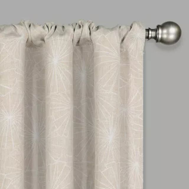 Eclipse Kerry Star Energy Saving Blackout Rod Pocket Set of 2 Curtain Panel