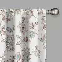 Eclipse Kerry Jacobean Energy Saving Blackout Rod Pocket Set of 2 Curtain Panel