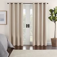 Eclipse Ambiance Chevron Draft Stopper Energy Saving 100% Blackout Grommet Top Single Curtain Panel