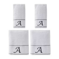 Saturday Knight Monogram 4-pc. Solid Bath Towel Set