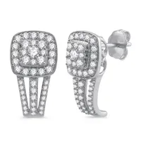 Diamond Blossom 1 CT. T.W. Mined White Diamond 10K Gold Drop Earrings