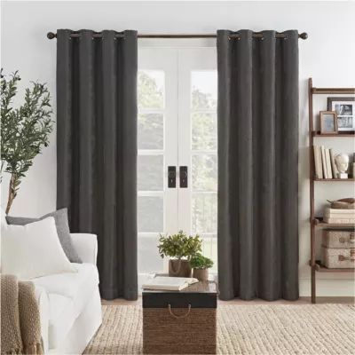 Eclipse Ambiance Draft Stopper Grommet Top Energy Saving 100% Blackout Single Curtain Panel