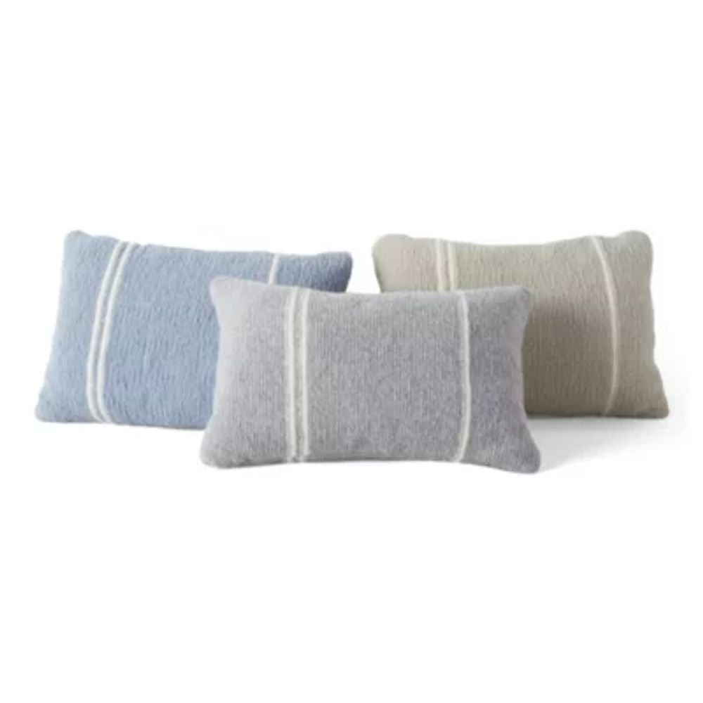 Home Expressions Textured Stripe  Lumbar Pillow