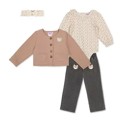 Little Lass Baby Girls 4-pc. Pant Set