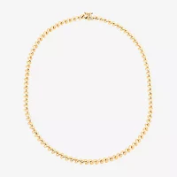 Womens Inch 10K Gold Link Necklace