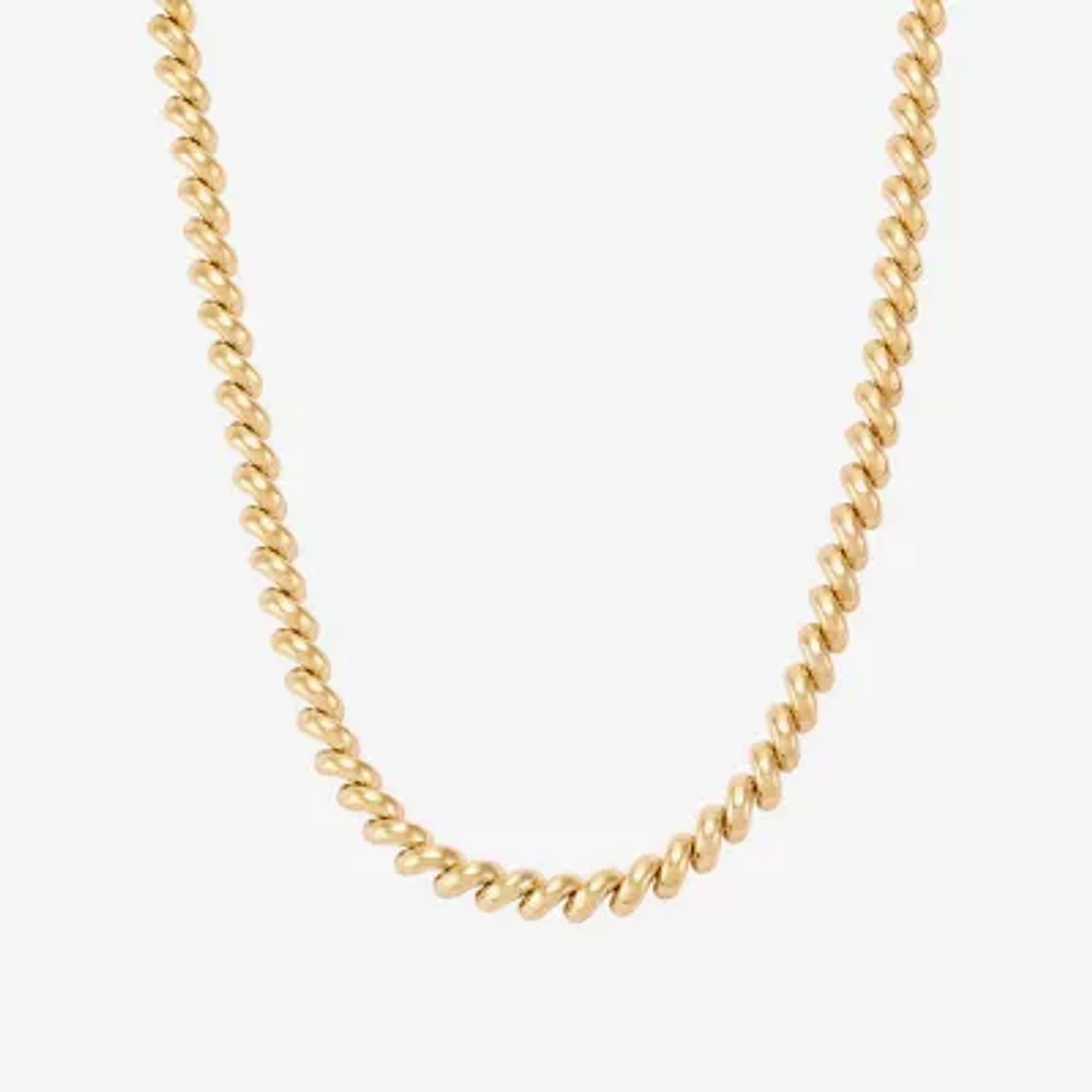 Womens Inch 10K Gold Link Necklace