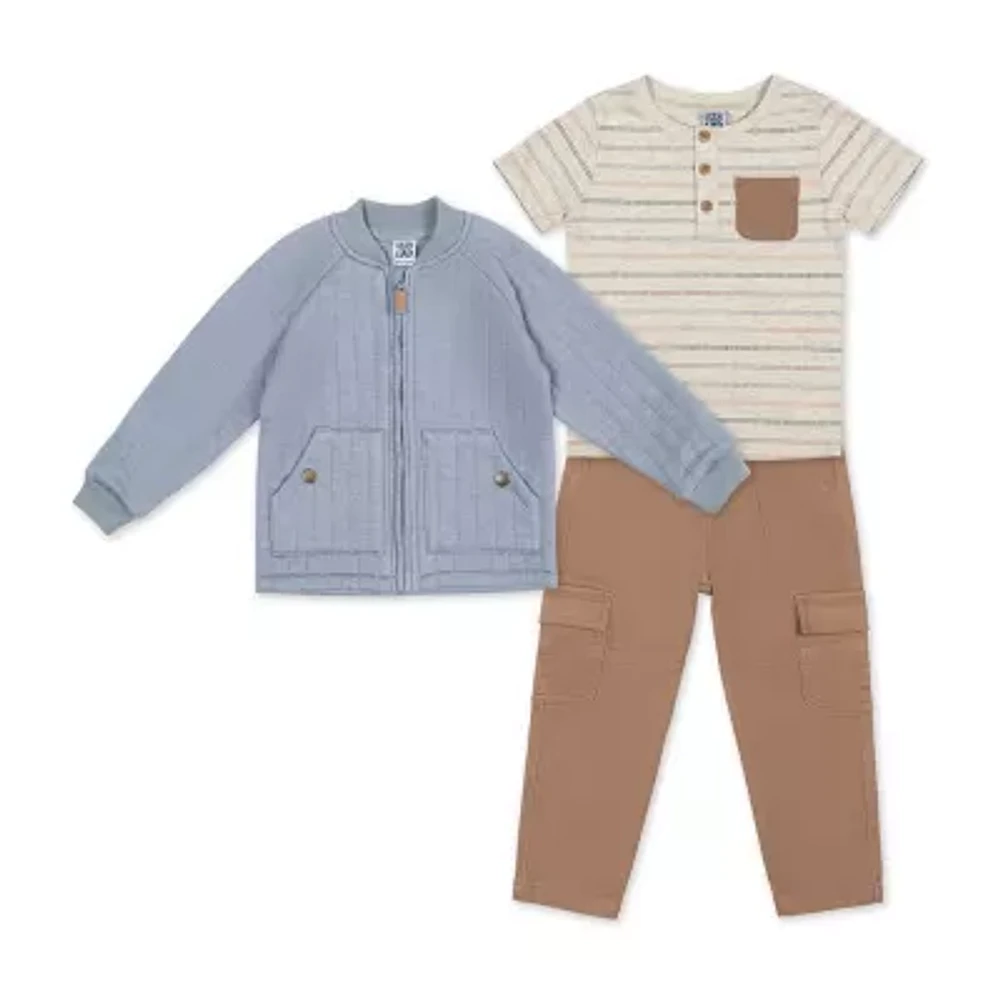 Little Lad Toddler Boys 3-pc. Pant Set