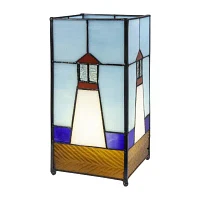 Dale Tiffany 10" Lighthouse Tiffany Desk Lamp