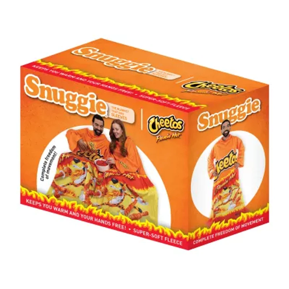 Snuggie FLAMIN HOT CHEETOS, The Original Wearable Blanket With Sleeves, Super Soft Fleece, Adult One Size, Orange