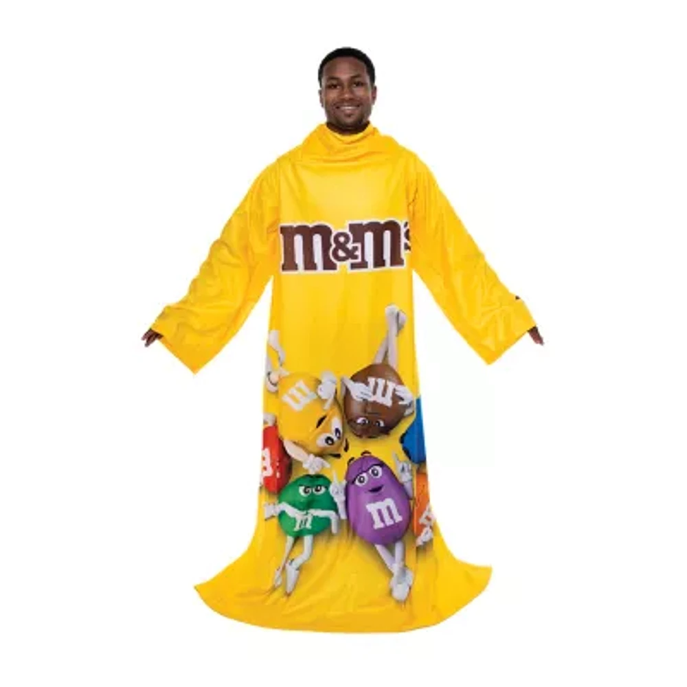 Snuggie M&MS, The Original Wearable Blanket With Sleeves, Super Soft Fleece, Adult One Size, Yellow