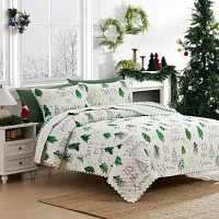 Avanti Christmas Tree Reversible Quilt Set