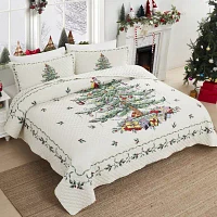 Spode Christmas Tree Reversible Quilt Set