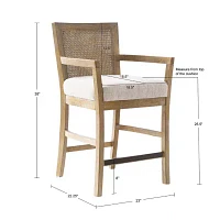 Blaine Counter Height Upholstered Bar Stool