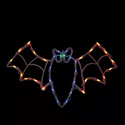 15'' Lighted Bat Halloween Window Silhouette Decoration