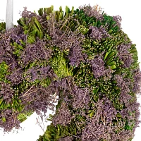 Northlight 14.5in Purple Moss And Green Twig Valentine'S Day Heart Wreath