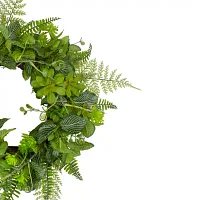 Northlight 24in Maidenhair Fern And Assorted Indoor Christmas Wreath