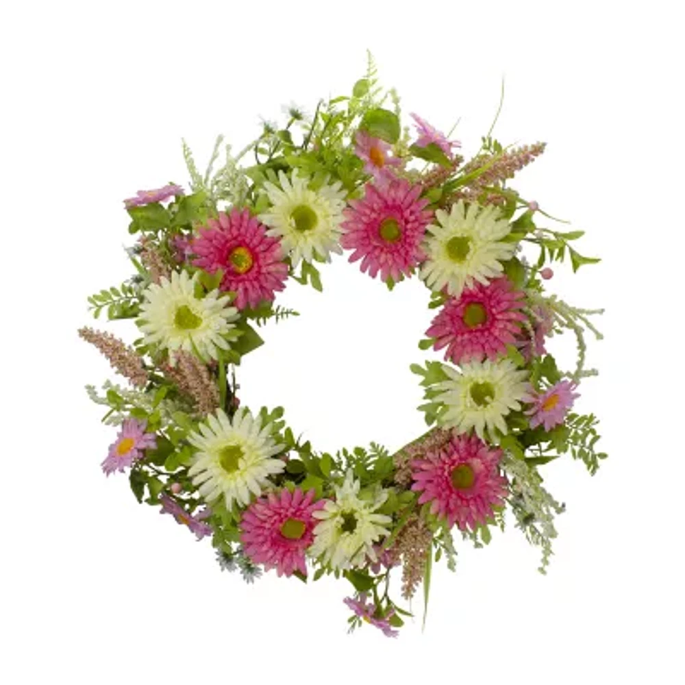 Northlight 23in Chrysanthemum And Berry Floral Indoor Christmas Wreath