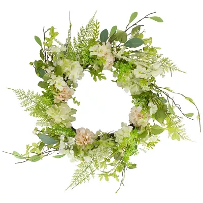 Northlight 28in Spring Floral Berry Indoor Wreath