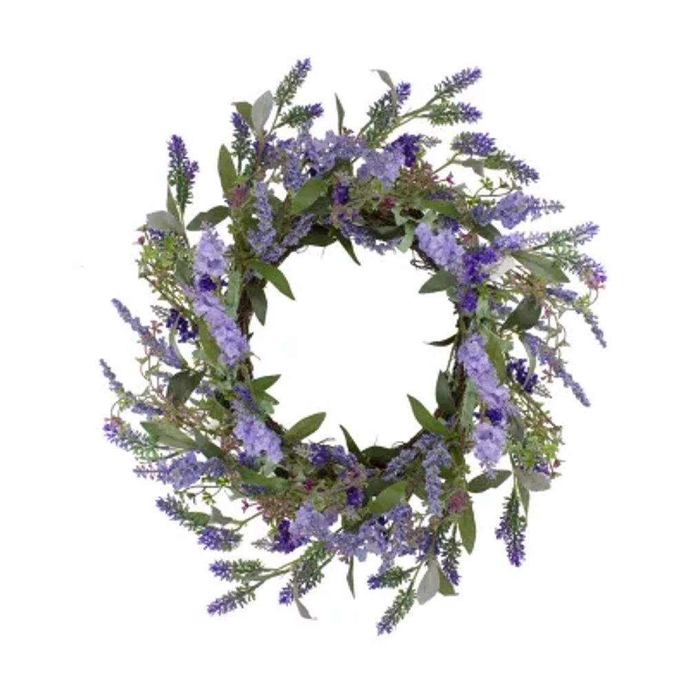 Northlight 18in Lavender  Floral Indoor Christmas Wreath