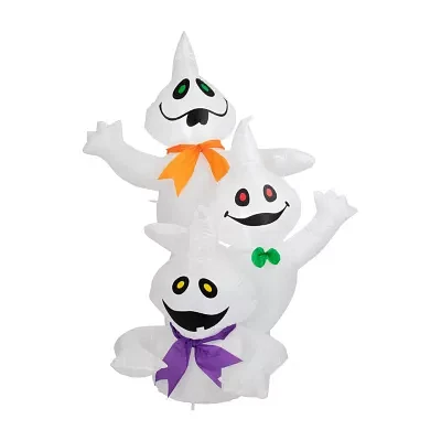 Northlight 3.5ft Prelit Spooky Town Ghost Trio Christmas Yard Art