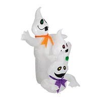 Northlight 3.5ft Prelit Spooky Town Ghost Trio Christmas Yard Art