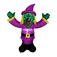 Northlight 3.5ft Prelit Spooky Town Purple Witch Christmas Yard Art