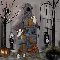 Northlight 22.75in Prelit Haunted House With Ghosts Lighted Halloween Tabletop Decor