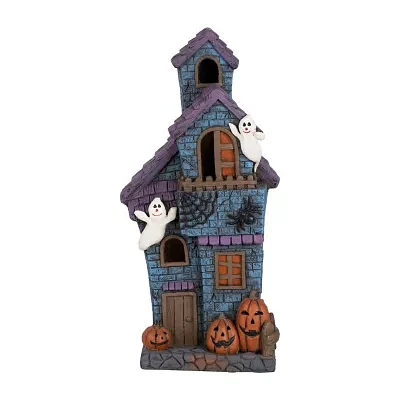 Northlight 22.75in Prelit Haunted House With Ghosts Lighted Christmas Tabletop Decor