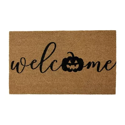 Northlight 18 X 30in Coir Pumpkin Welcome Holiday Outdoor Rectangular Doormats