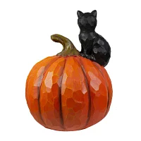 Northlight Led Jack-O-Lantern And Black Cat Lighted Christmas Tabletop Decor