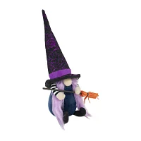 Northlight 14in Black And Purple Witch Christmas Gnome