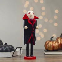 Northlight 14in Black And Red Wooden Vampire Wood Nutcracker