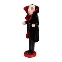 Northlight 14in Black And Red Wooden Vampire Wood Nutcracker