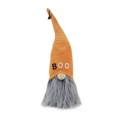 Northlight 19.75in Orange And Gray Boo Standing Christmas Gnome