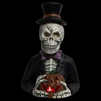 Northlight 23.5in Led Skeleton With Jack-O-Lantern Christmas Tabletop Decor