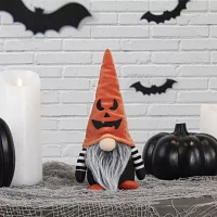 Northlight 9.75in Black And Orange Halloween Gnome