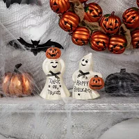 Northlight 7.75in Happy Halloween Ghosts 2-pc. Christmas Tabletop Decor