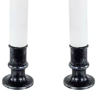 Northlight 9in Led White And Red Candles 2-pc. Lighted Halloween Tabletop Decor