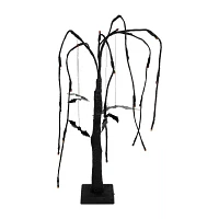 Northlight 24in Led Black Glittered Willow Indoor Artificial Tree