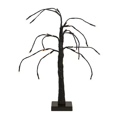 Northlight 24in Led Black Weeping Twig Indoor Artificial Tree