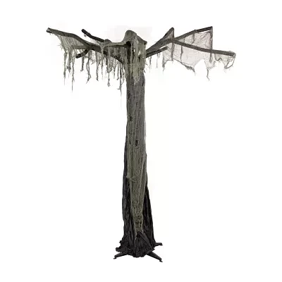 Northlight 7.5ft Black And Gray Spooky Standing Ghost Indoor Artificial Tree