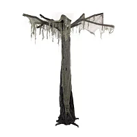 Northlight 7.5ft Black And Gray Spooky Standing Ghost Indoor Artificial Tree