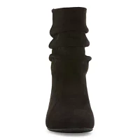 a.n.a Womens Chainz Block Heel Slouch Boots