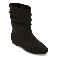 a.n.a Womens Chainz Block Heel Slouch Boots