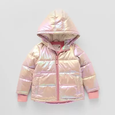Okie Dokie Baby & Toddler Girls Hooded Heavyweight Puffer Jacket