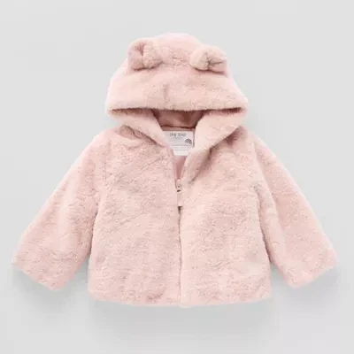 Okie Dokie Baby & Toodler Girls Faux Fur Midweight Jacket